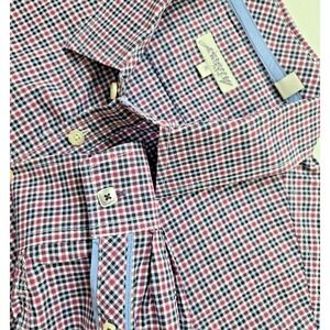 Jeremy Argyle NYC Mens Shirt XL Button-Up Purple Blue‎ Check Long Sleeve